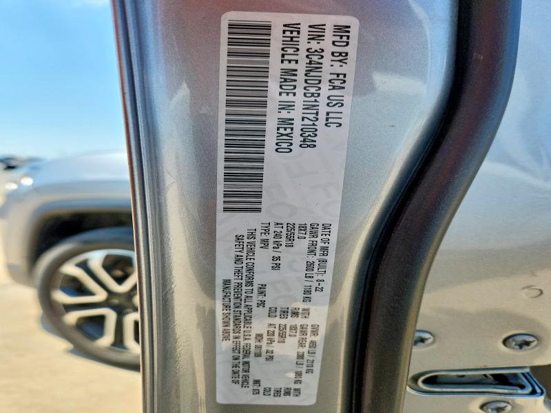 2022 Jeep Compass მანქანა იყიდება აუქციონზე, vin: 3C4NJDCB1NT210348, აუქციონის ნომერი: 67223076
