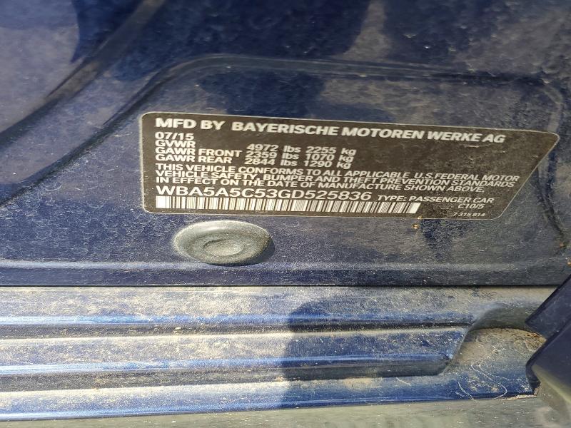 Aukcja sprzedaży 2016 Bmw 528, vin: WBA5A5C53GD525836, numer aukcji: 64502096
