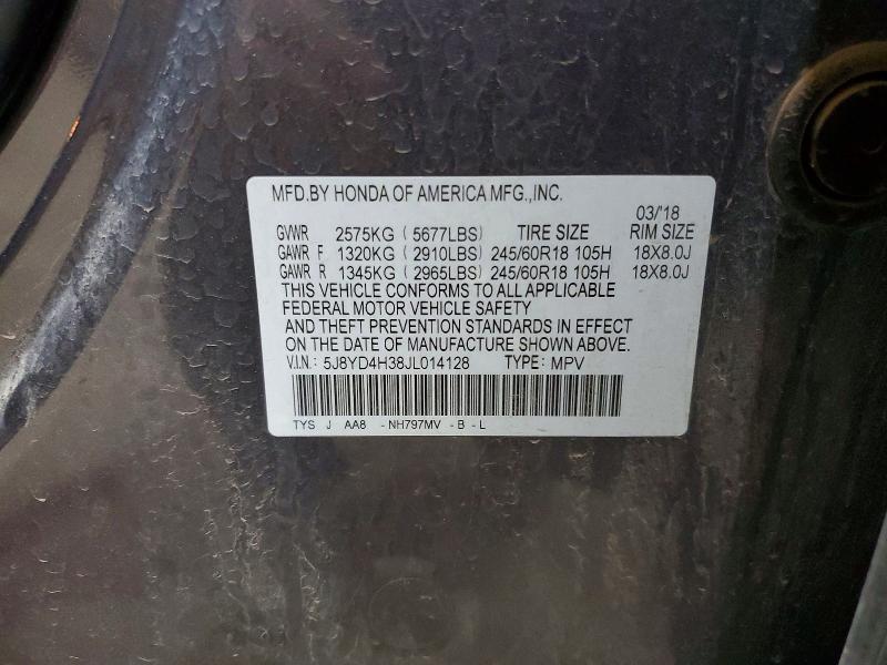 Продажа на аукционе авто 2018 Acura Mdx, vin: 5J8YD4H38JL014128, номер лота: 63420856