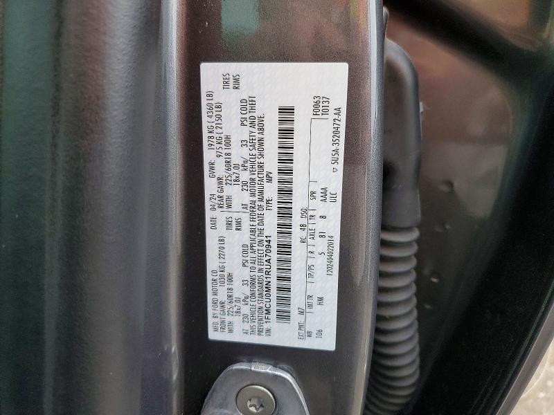 64212556 :رقم المزاد ، 1FMCU0MN1RUA70941 vin ، 2024 Ford Escape مزاد بيع