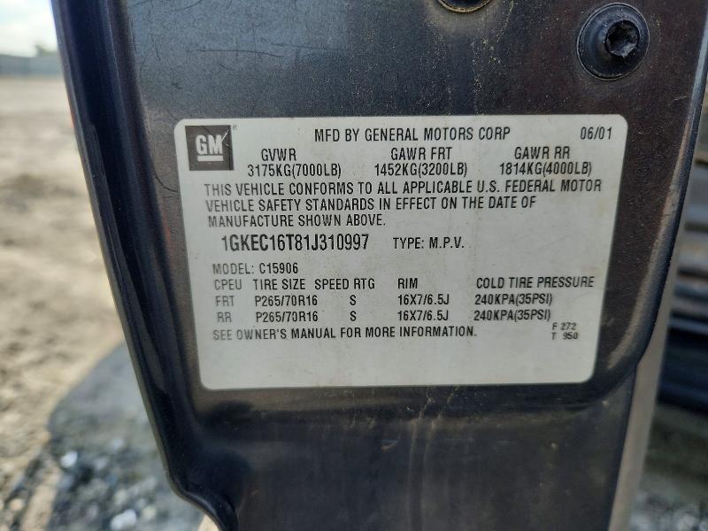 Продаж на аукціоні авто 2001 Gmc Yukon Xl, vin: 1GKEC16T81J310997, номер лоту: 64406926