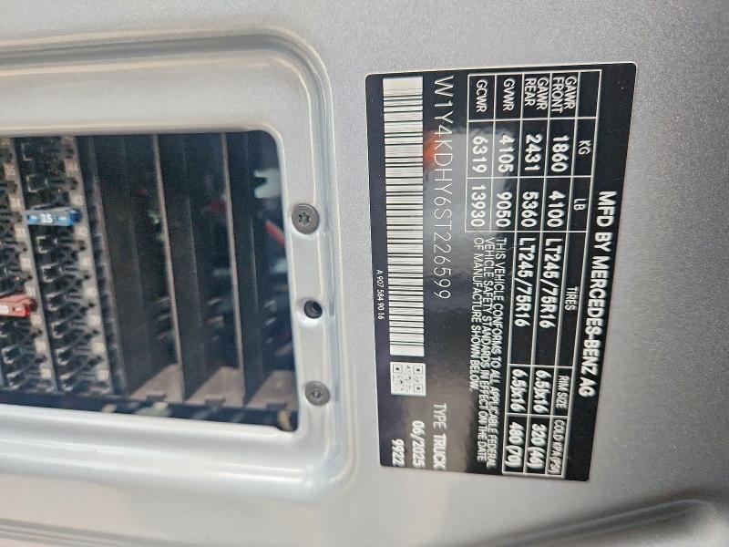67356896 :رقم المزاد ، W1Y4KDHY6ST226599 vin ، 2025 Mercedes-benz Sprinter 2500 مزاد بيع