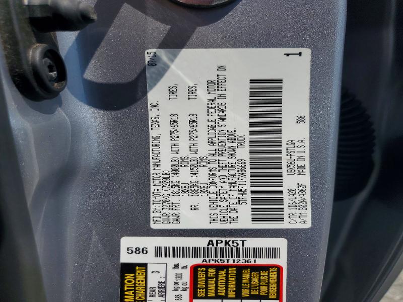 Aukcja sprzedaży 2015 Toyota Tundra, vin: 5TFHW5F11FX486669, numer aukcji: 66470016
