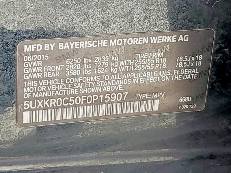 Aukcja sprzedaży 2015 Bmw X5, vin: 5UXKR0C50F0P15907, numer aukcji: 61450436
