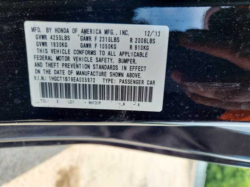 Продажа на аукционе авто 2014 Honda Accord, vin: 1HGCT1B78EA005972, номер лота: 64793046
