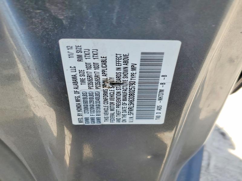 Продаж на аукціоні авто 2013 Honda Odyssey, vin: 5FNRL5H63DB025793, номер лоту: 65654276