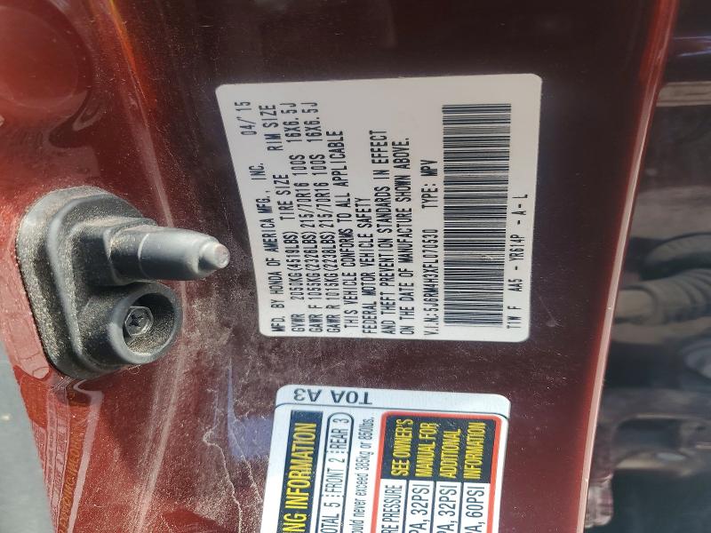 65513466 :رقم المزاد ، 5J6RM4H3XFL070530 vin ، 2015 Honda Cr-v مزاد بيع