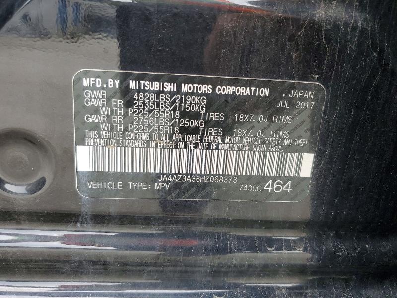 2017 Mitsubishi Outlander მანქანა იყიდება აუქციონზე, vin: JA4AZ3A36HZ068373, აუქციონის ნომერი: 64555976