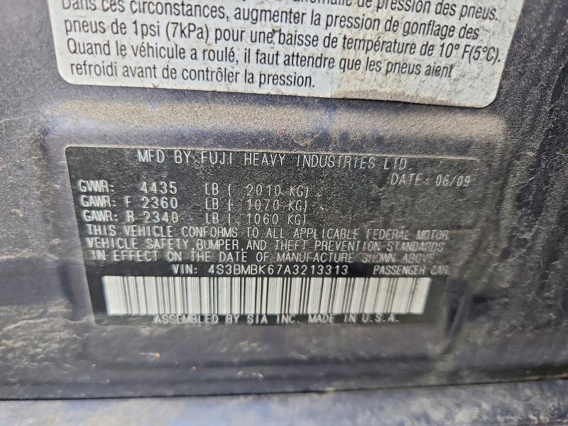 Aukcja sprzedaży 2010 Subaru Legacy, vin: 4S3BMBK67A3213313, numer aukcji: 66901716