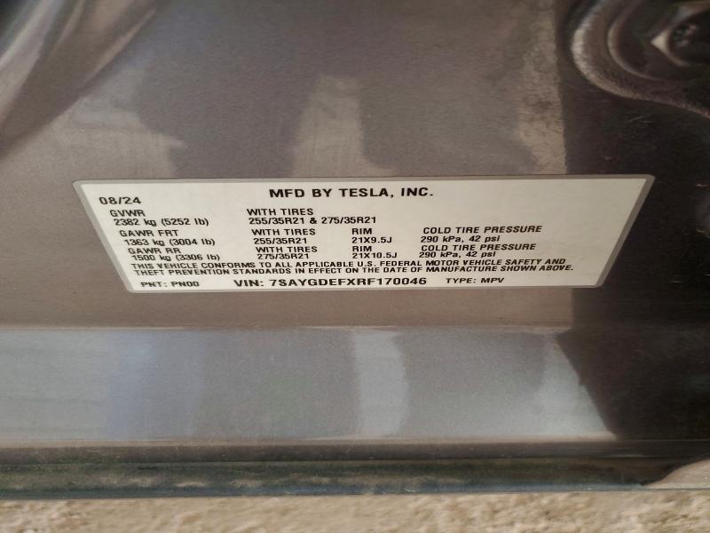 Aukcja sprzedaży 2024 Tesla Model Y, vin: 7SAYGDEFXRF170046, numer aukcji: 63427566