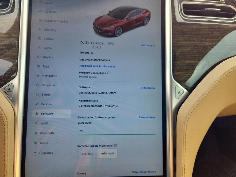 Продаж на аукціоні авто 2014 Tesla Model S, vin: 5YJSA1S10EFP43459, номер лоту: 65690566