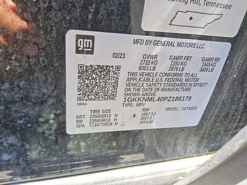 Продаж на аукціоні авто 2023 Gmc Acadia, vin: 1GKKNML40PZ186178, номер лоту: 63611996