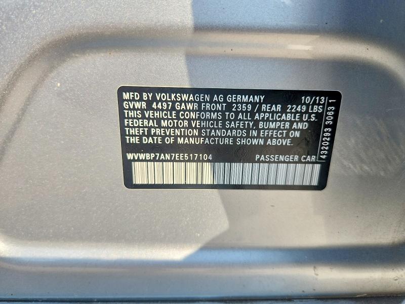 Продажа на аукционе авто 2014 Volkswagen Cc, vin: WVWBP7AN7EE517104, номер лота: 63875826