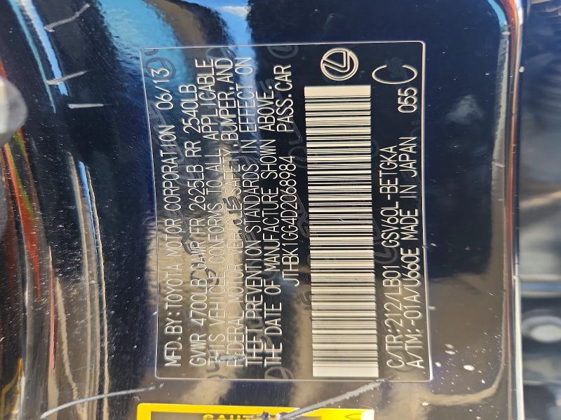Продаж на аукціоні авто 2013 Lexus Es, vin: JTHBK1GG4D2068984, номер лоту: 62542746