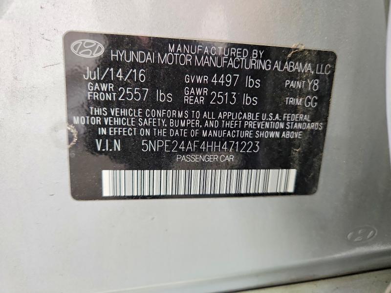 Продаж на аукціоні авто 2017 Hyundai Sonata, vin: 5NPE24AF4HH471223, номер лоту: 65364596