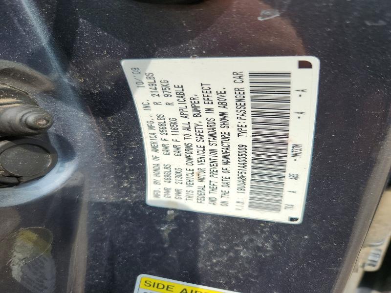 2010 Acura Tl მანქანა იყიდება აუქციონზე, vin: 19UUA8F51AA005009, აუქციონის ნომერი: 64779406