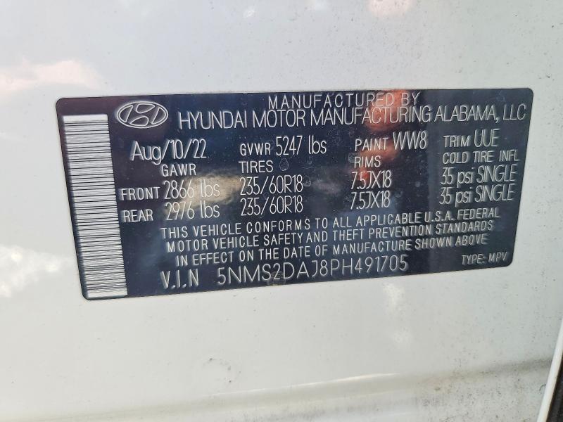 Aukcja sprzedaży 2023 Hyundai Santa Fe, vin: 5NMS2DAJ8PH491705, numer aukcji: 66665686