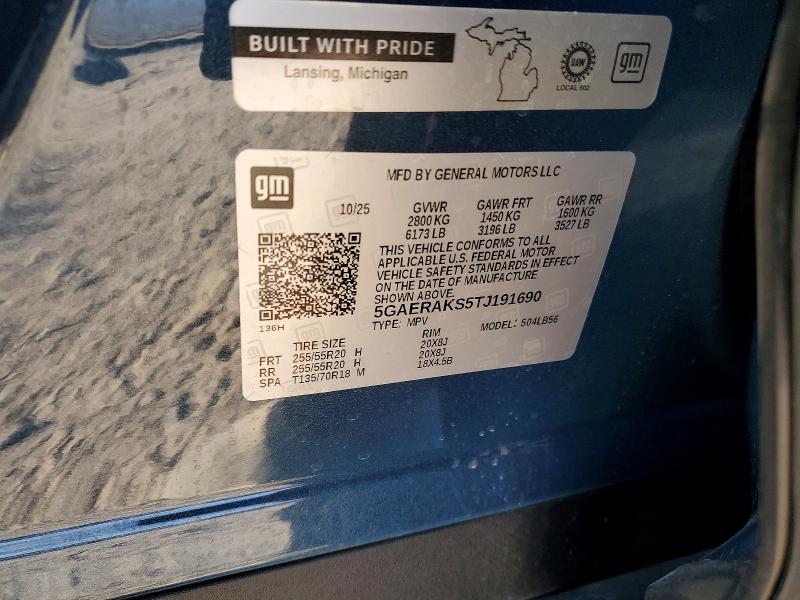 Продаж на аукціоні авто 2026 Buick Enclave, vin: 5GAERAKS5TJ191690, номер лоту: 64773356