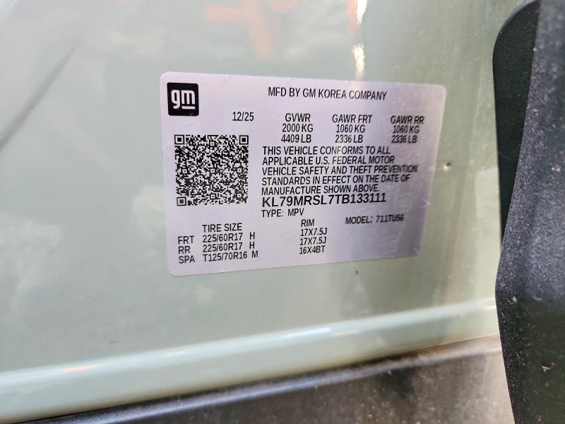 Продаж на аукціоні авто 2026 Chevrolet Trailblazer, vin: KL79MRSL7TB133111, номер лоту: 64497856