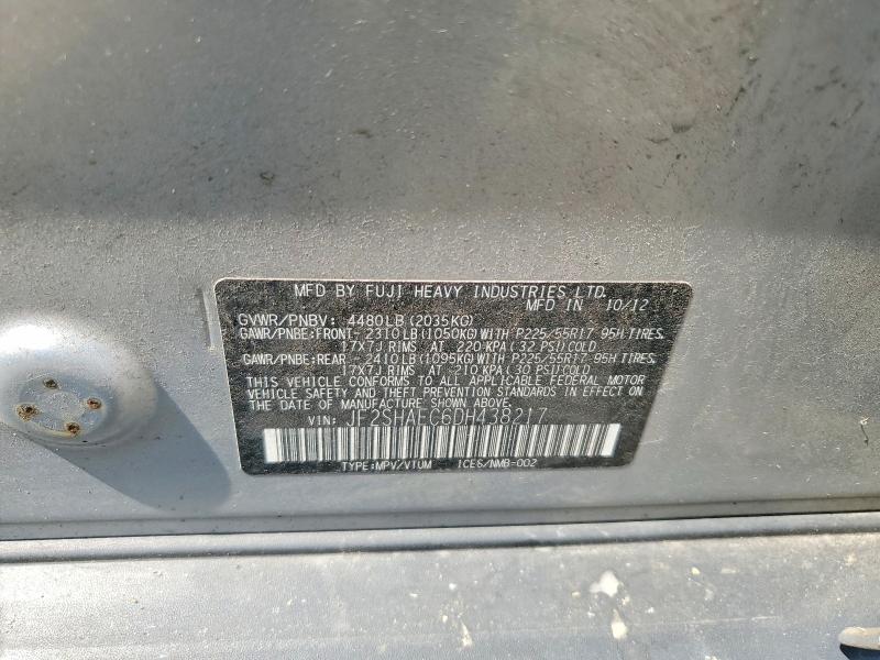 66884276 :رقم المزاد ، JF2SHAEC6DH438217 vin ، 2013 Subaru Forester مزاد بيع