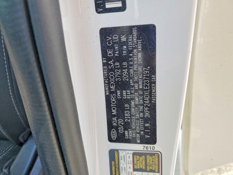 Продажа на аукционе авто 2020 Kia Forte, vin: 3KPF24ADXLE237197, номер лота: 65887186