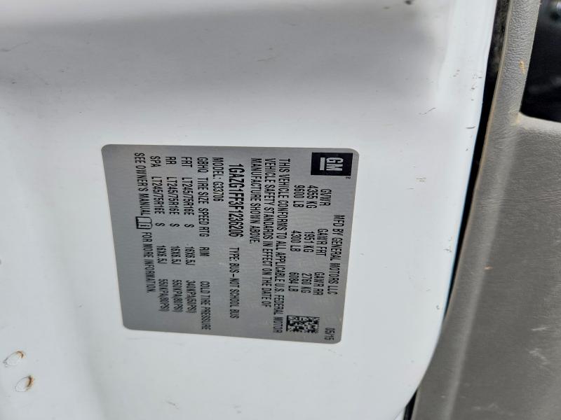 Продаж на аукціоні авто 2015 Chevrolet Express, vin: 1GAZG1FF3F1236206, номер лоту: 65731066