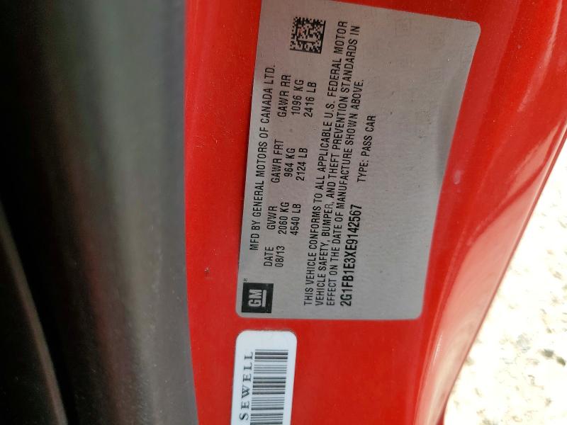 Aukcja sprzedaży 2014 Chevrolet Camaro, vin: 2G1FB1E3XE9142567, numer aukcji: 62329826