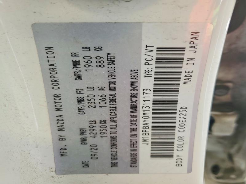 Aukcja sprzedaży 2021 Mazda 3, vin: JM1BPBAY0M1311173, numer aukcji: 65081266