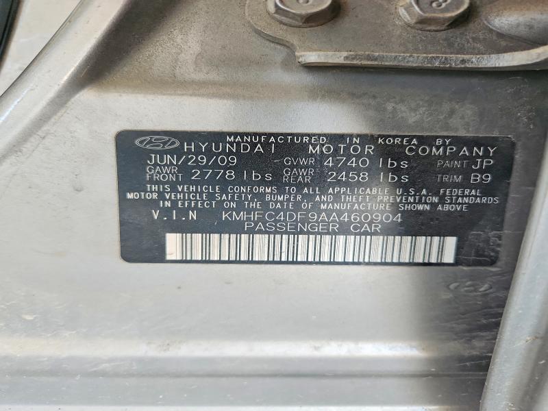 63662316 :رقم المزاد ، KMHFC4DF9AA460904 vin ، 2010 Hyundai Azera مزاد بيع