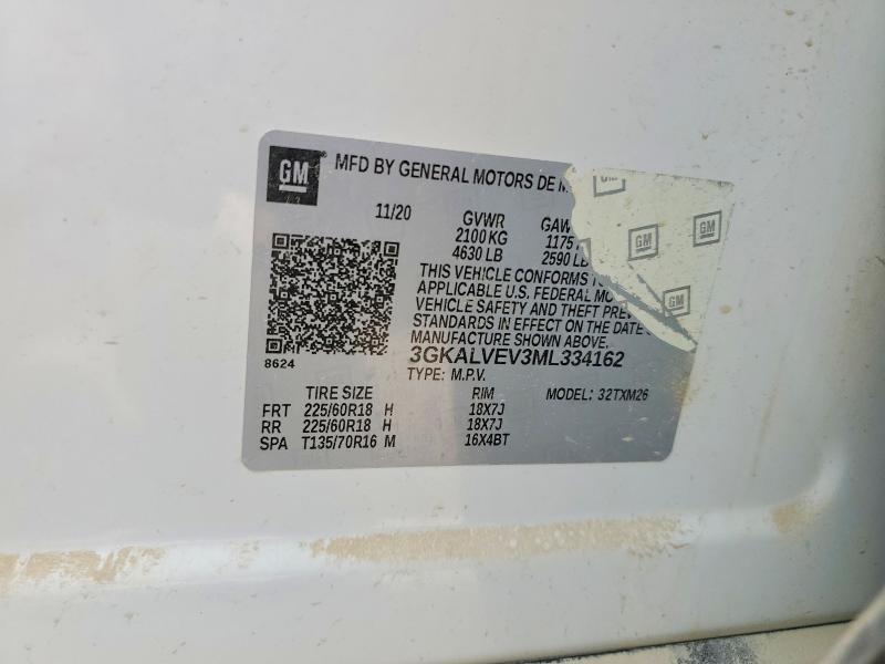 63935596 :رقم المزاد ، 3GKALVEV3ML334162 vin ، 2021 Gmc Terrain مزاد بيع