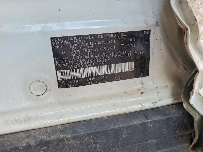65868596 :رقم المزاد ، 4T3EWRFV5LU006436 vin ، 2020 Toyota Rav4 مزاد بيع