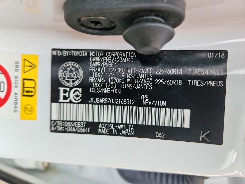 Aukcja sprzedaży 2018 Lexus Nx 300, vin: JTJBARBZ0J2168312, numer aukcji: 65199236