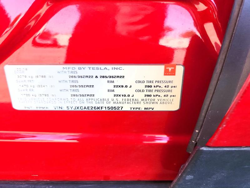 Продаж на аукціоні авто 2019 Tesla Model X, vin: 5YJXCAE26KF150527, номер лоту: 66134436