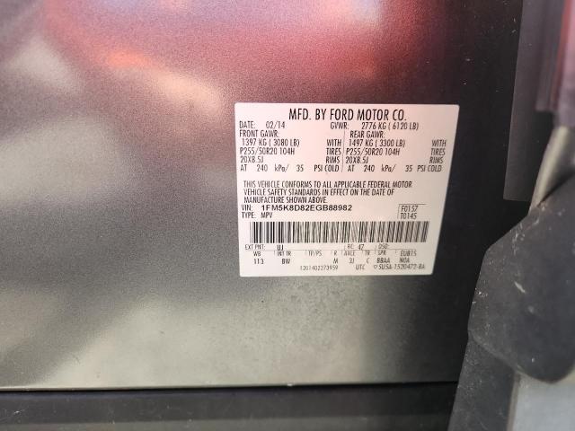 Продаж на аукціоні авто 2014 Ford Explorer, vin: 1FM5K8D82EGB88982, номер лоту: 66253636