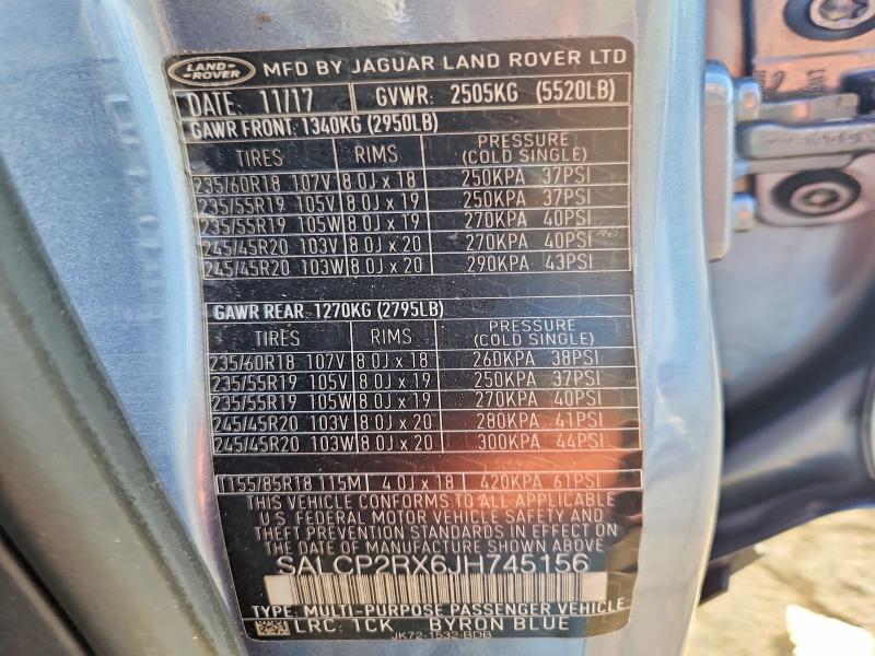 Продажа на аукционе авто 2018 Land Rover Discovery Sport, vin: SALCP2RX6JH745156, номер лота: 66229786