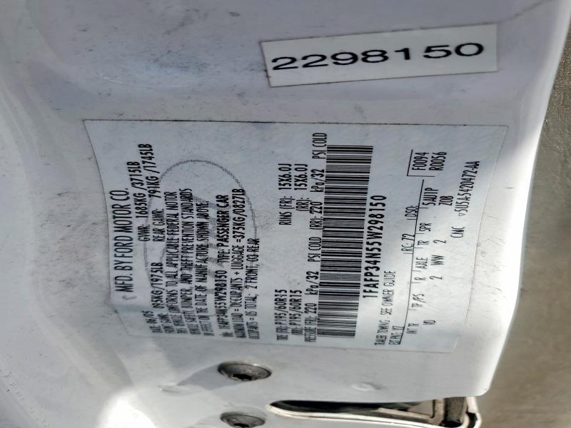 66750956 :رقم المزاد ، 1FAFP34N55W298150 vin ، 2005 Ford Focus مزاد بيع