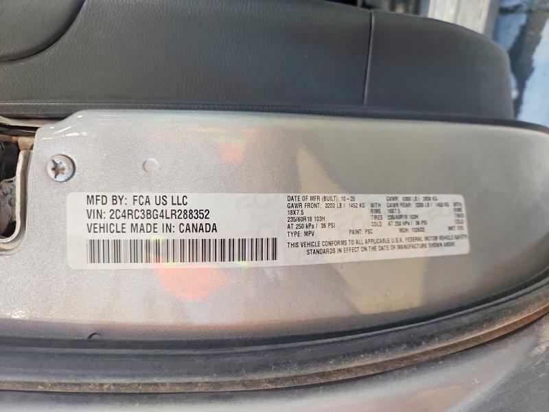 Продаж на аукціоні авто 2020 Chrysler Pacifica, vin: 2C4RC3BG4LR288352, номер лоту: 64750416