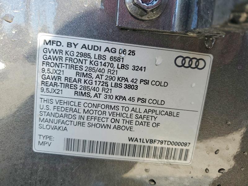 Aukcja sprzedaży 2026 Audi Q7, vin: WA1LVBF79TD000097, numer aukcji: 64148876