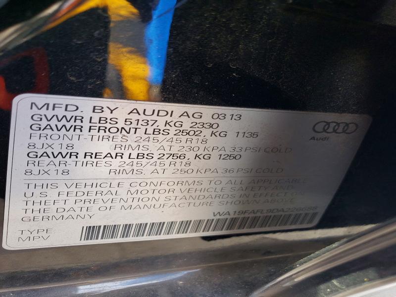 Продажа на аукционе авто 2013 Audi A4 Allroad, vin: WA19FAFL9DA226688, номер лота: 63554646