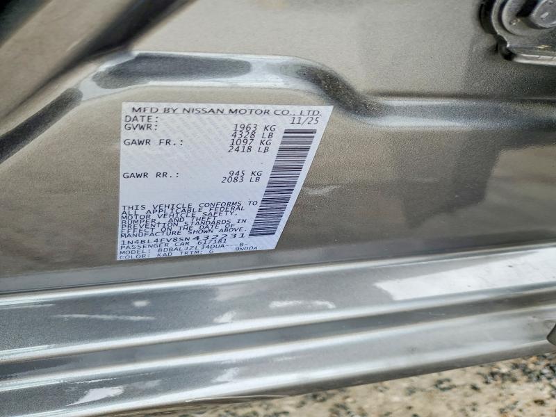 Продажа на аукционе авто 2025 Nissan Altima, vin: 1N4BL4EV8SN432231, номер лота: 66475826