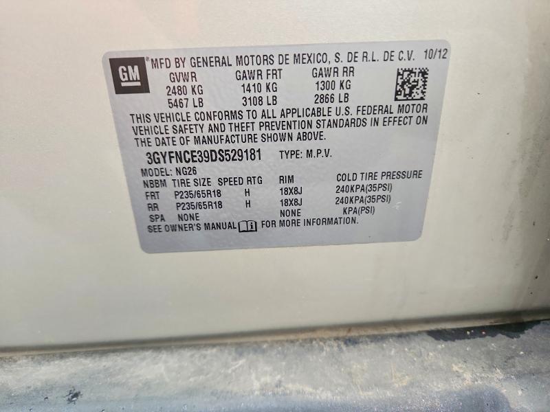 Продажа на аукционе авто 2013 Cadillac Srx, vin: 3GYFNCE39DS529181, номер лота: 63647006