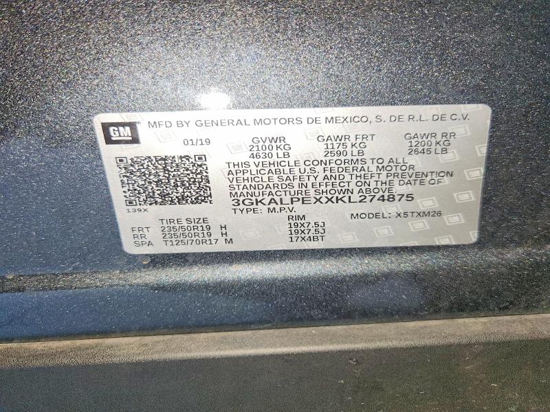 Продаж на аукціоні авто 2019 Gmc Terrain, vin: 3GKALPEXXKL274875, номер лоту: 63884916