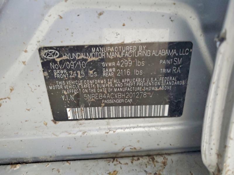 66628806 :رقم المزاد ، 5NPEB4ACXBH201278 vin ، 2011 Hyundai Sonata مزاد بيع