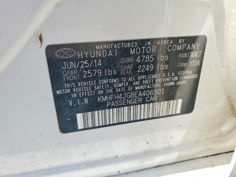 Продаж на аукціоні авто 2014 Hyundai Azera, vin: KMHFH4JG8EA406501, номер лоту: 64400916