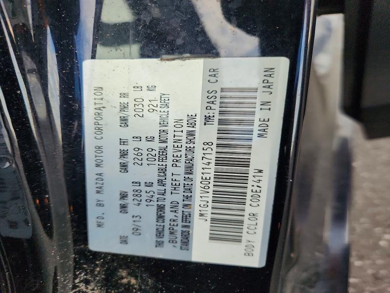 63637166 :رقم المزاد ، JM1GJ1V60E1147158 vin ، 2014 Mazda 6 مزاد بيع