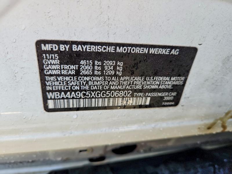 Продаж на аукціоні авто 2016 Bmw 428, vin: WBA4A9C5XGG506802, номер лоту: 61404226