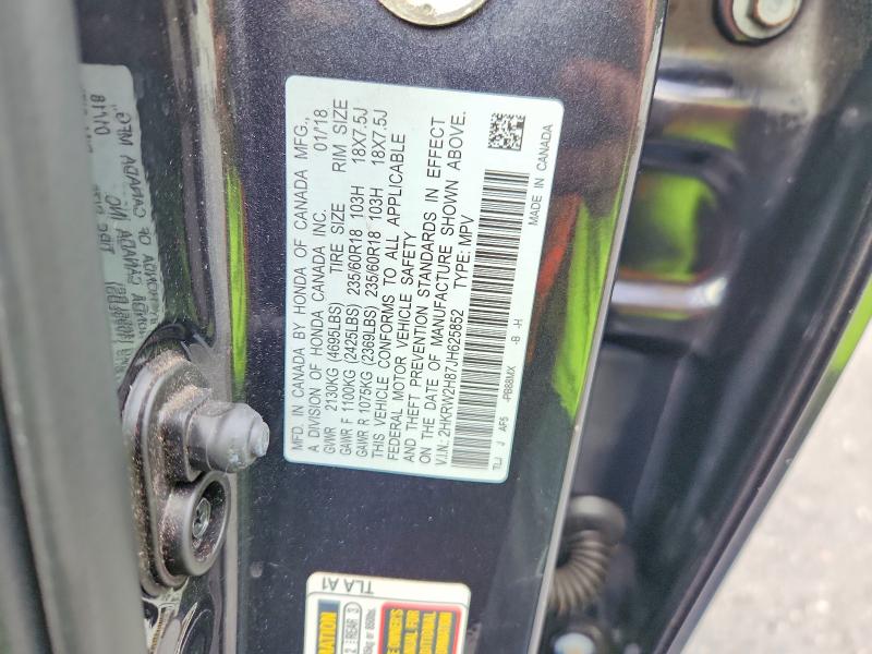 Продаж на аукціоні авто 2018 Honda Cr-v, vin: 2HKRW2H87JH625852, номер лоту: 66374976