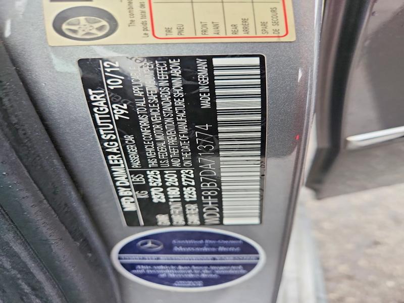 Продаж на аукціоні авто 2013 Mercedes-benz E, vin: WDDHF8JB7DA713774, номер лоту: 64807066