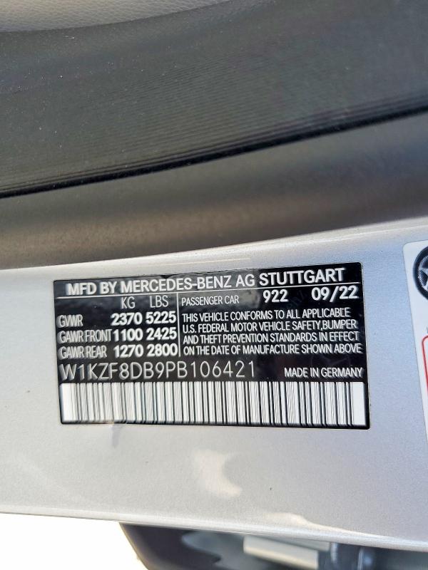 Продажа на аукционе авто 2023 Mercedes-benz E, vin: W1KZF8DB9PB106421, номер лота: 63211506