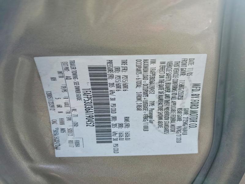 Продаж на аукціоні авто 2006 Ford Taurus, vin: 1FAFP53U36A190452, номер лоту: 66047586